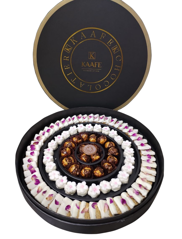 Kaafe Luxury Round Box #235    علبة ضيافة دائرية