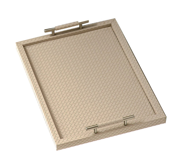 Bottega leather tray ( medium )-  واسطة صينية جلد بوتيغا