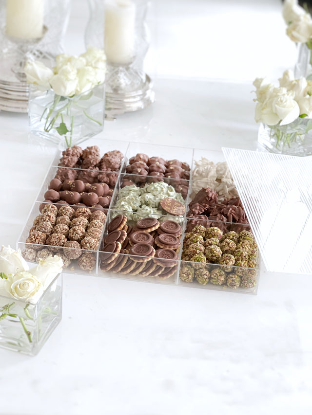 Acrylic chocolate nuts tray - صينية مكسرات شوكولاتة أكريليك
